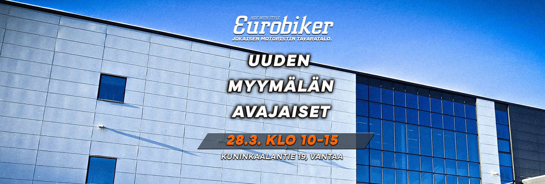 🏁 Kausi käyntiin: Tervetuloa Eurobikerin uuden myymälän avajaisiin 28.3.!🏁