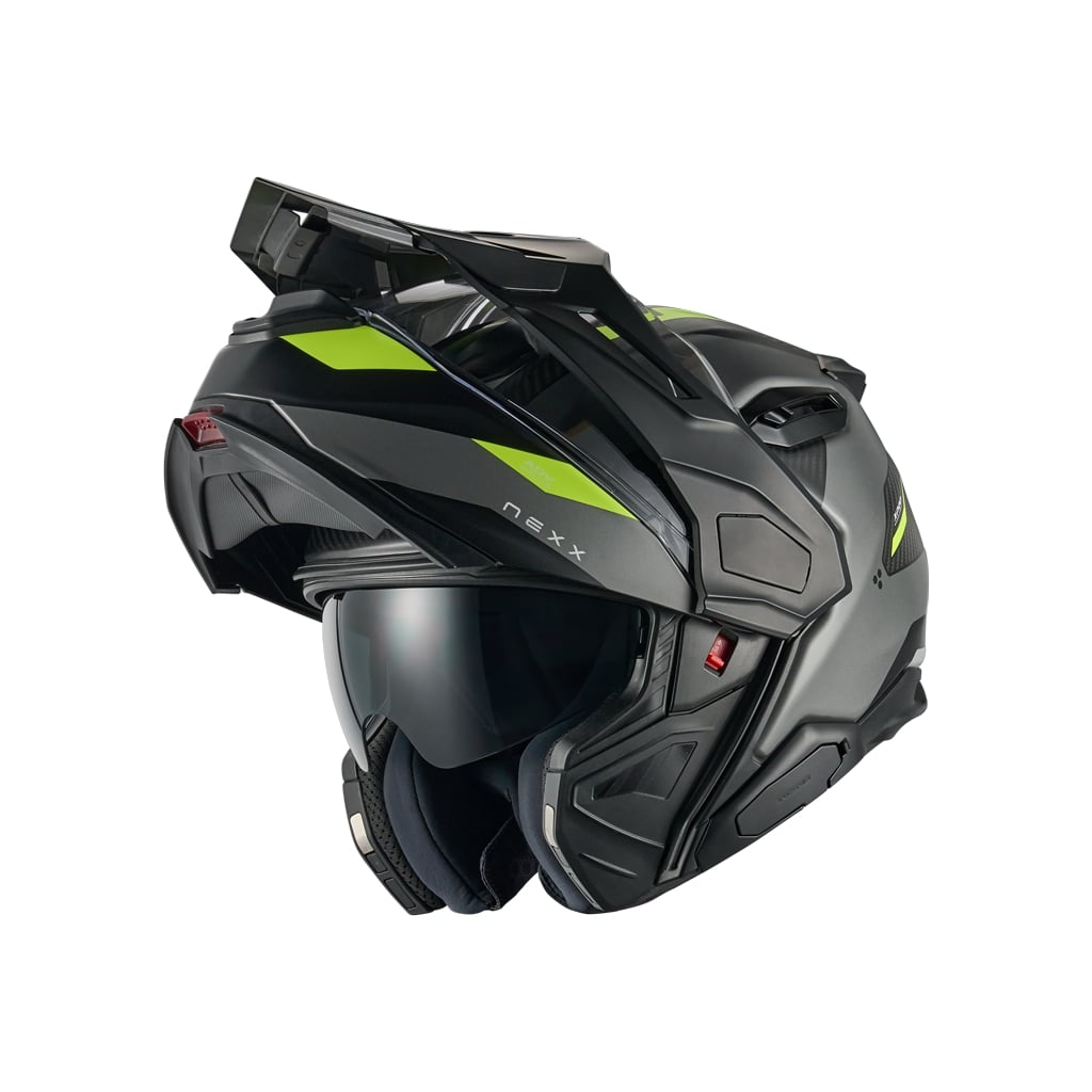 Nexx X.Lifecountry Carbon Terra harmaa/neon