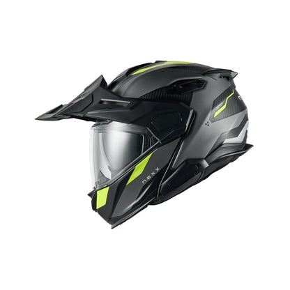 Nexx X.Lifecountry Carbon Terra harmaa/neon