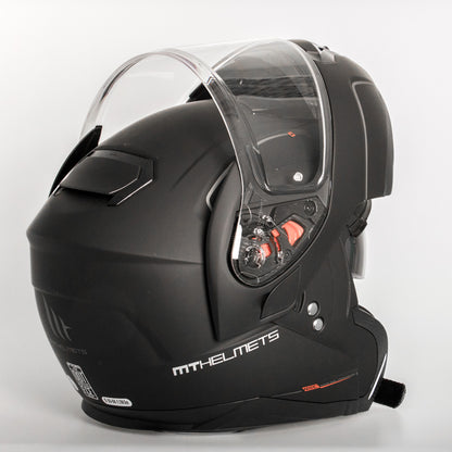 MT Atom flip-up helmet, matt black