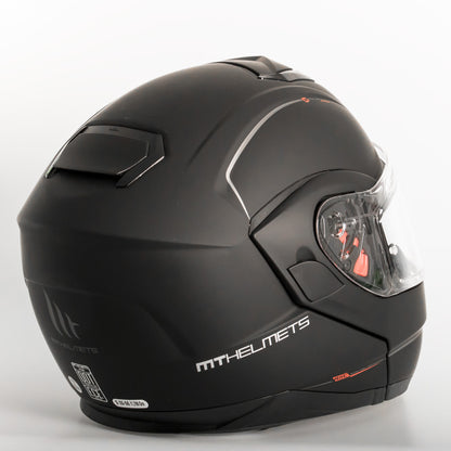 MT Atom flip-up helmet, matt black