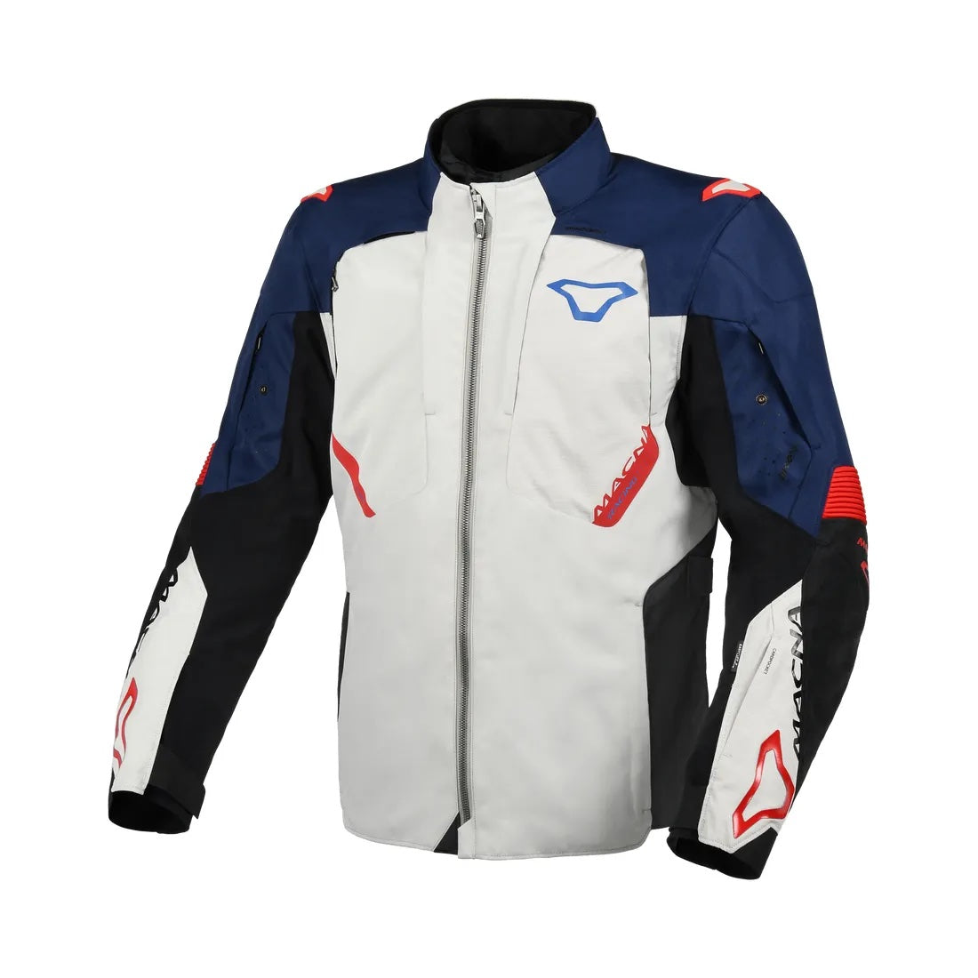 Macna Notch jacket, grey/blue/red