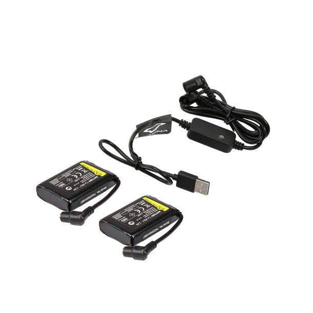 Macna akku + latauskaapeli paketti, hanskoille ja sukille, 7,4V 2200mAh