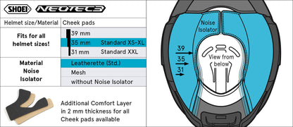 Shoei poskipalat TYPE QL (Neotec 3)