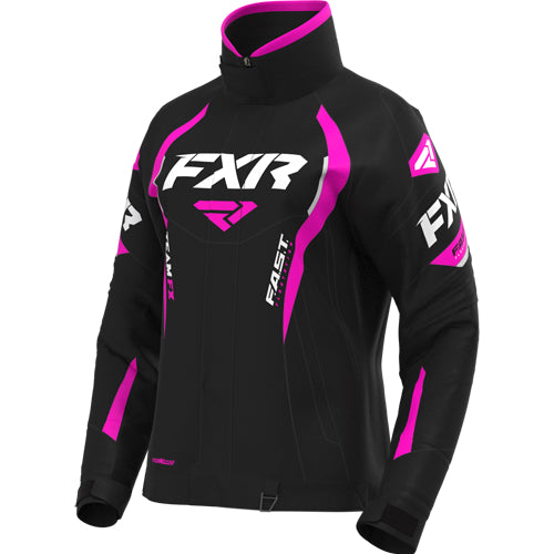 FXR Team FX ladies snowmobile jacket, black/fuchsia