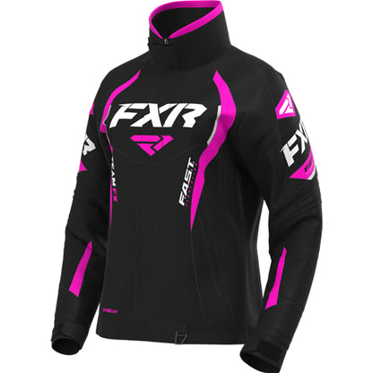 FXR Team FX ladies snowmobile jacket, black/fuchsia