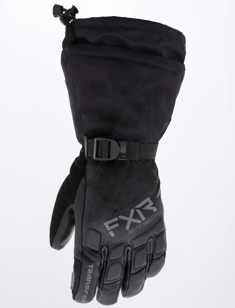 FXR Transfer E-Tech Gauntlet 22 snow mobile glove, black