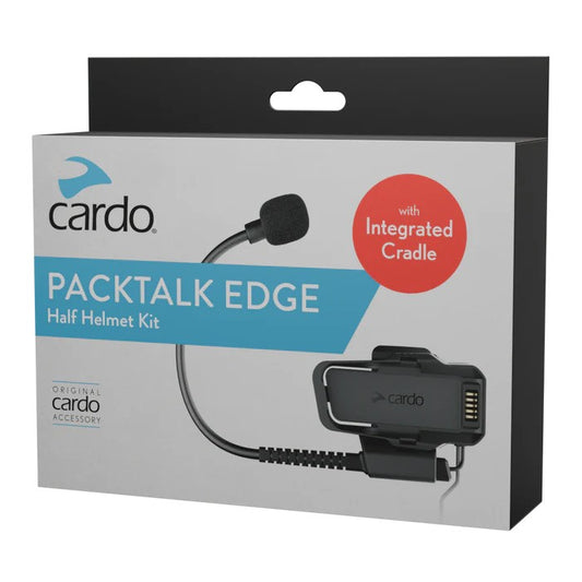 Cardo  PT EDGE Half Helmet Kit with integrated cradle