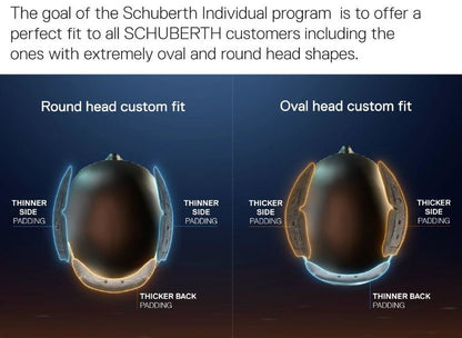 Schuberth C5 Toppaus sivut+taka long head custom fit