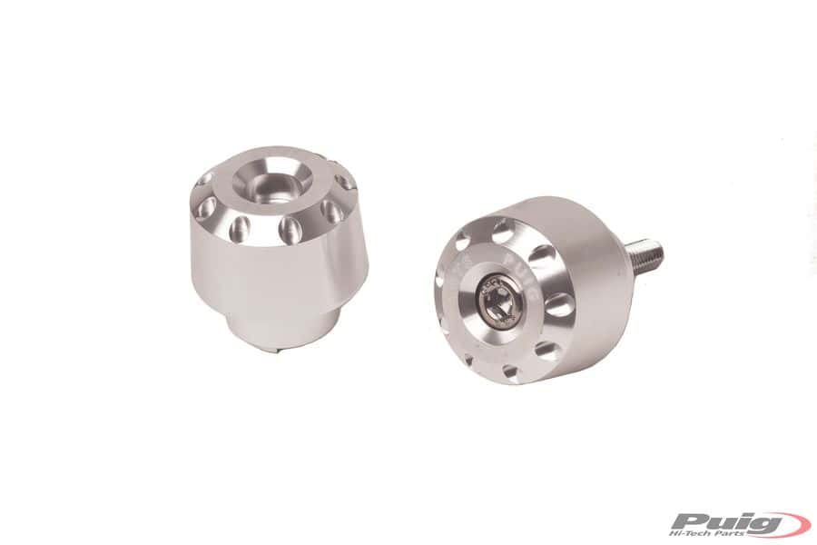 Puig Short Bar Ends Aluminium Universal, Silver