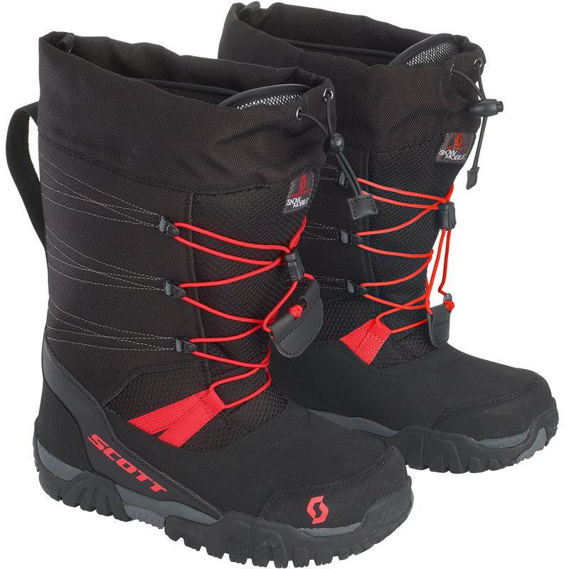 Scott SMB R/T snowmobile boot, black/red