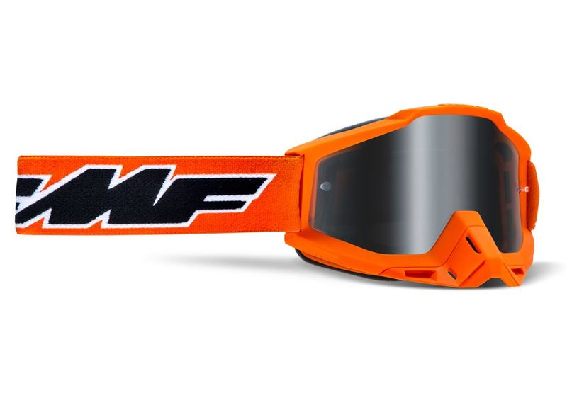 FMF Powerbomb Rocket Orange, Silver mirror lens