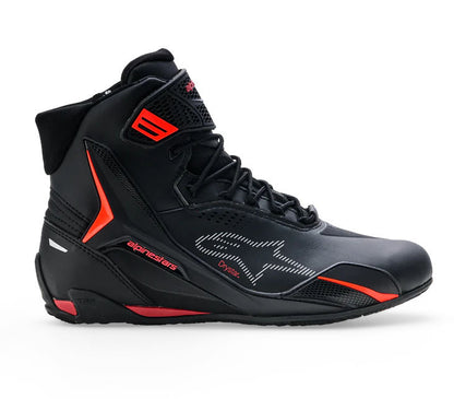 Alpinestars Faster 4 Drystar nilkkurit, musta/fl. punainen