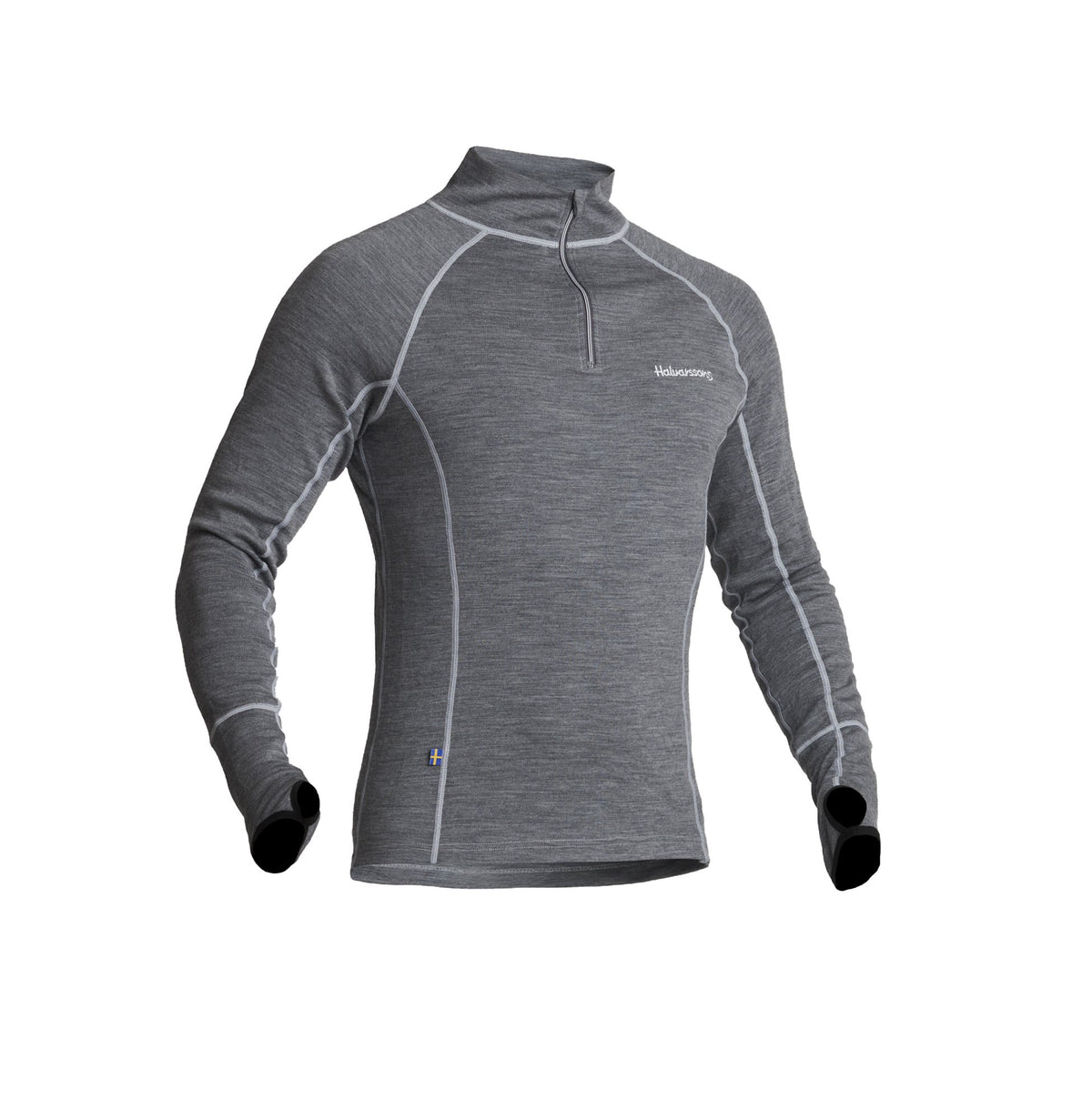 Halvarssons Warm Wool Polo shirt, grey