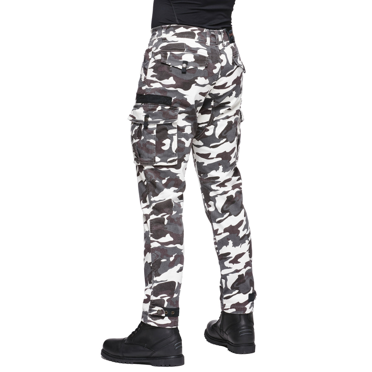 Sweep Jungle aramid reinforced mc jeans, black/white camo