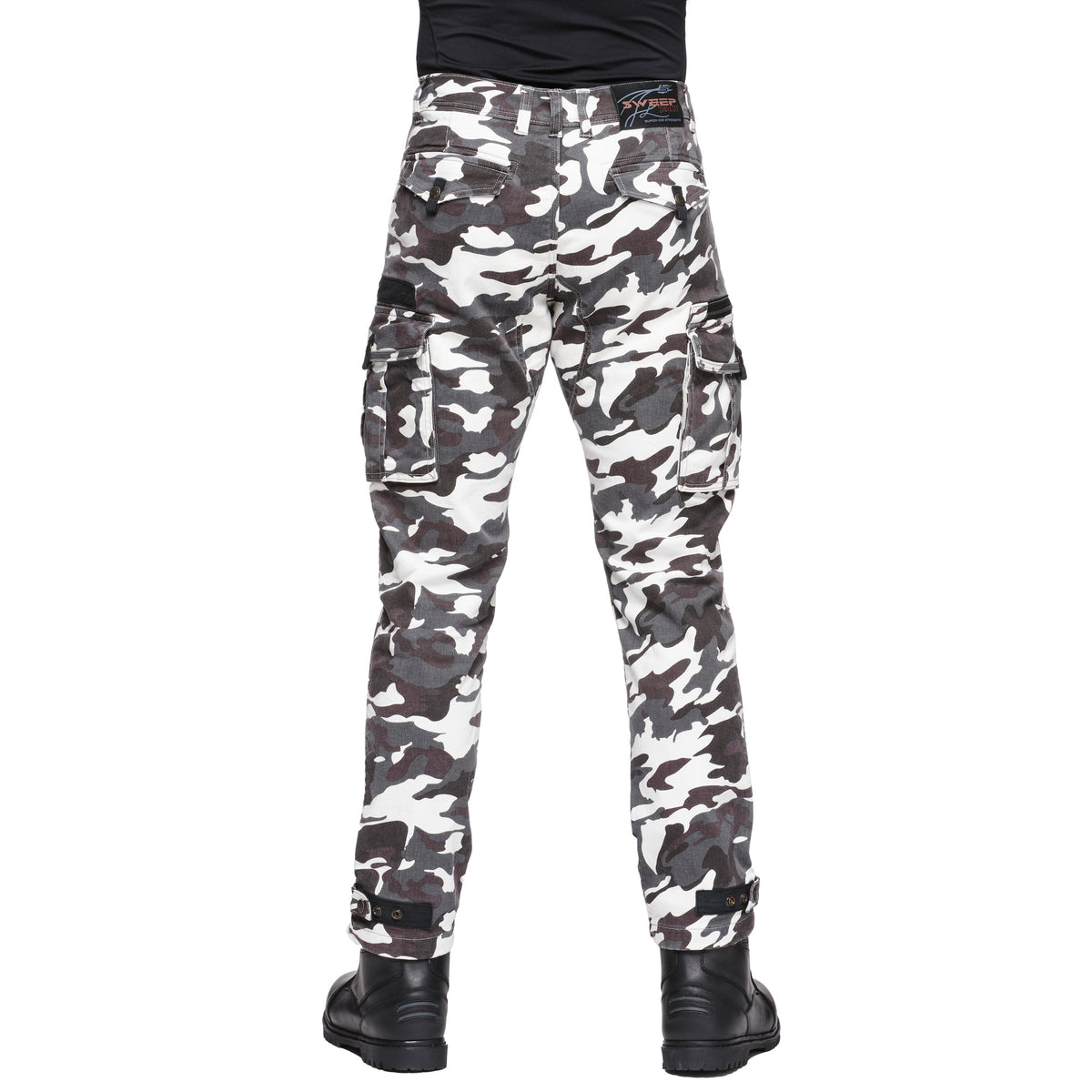 Sweep Jungle aramid reinforced mc jeans, black/white camo