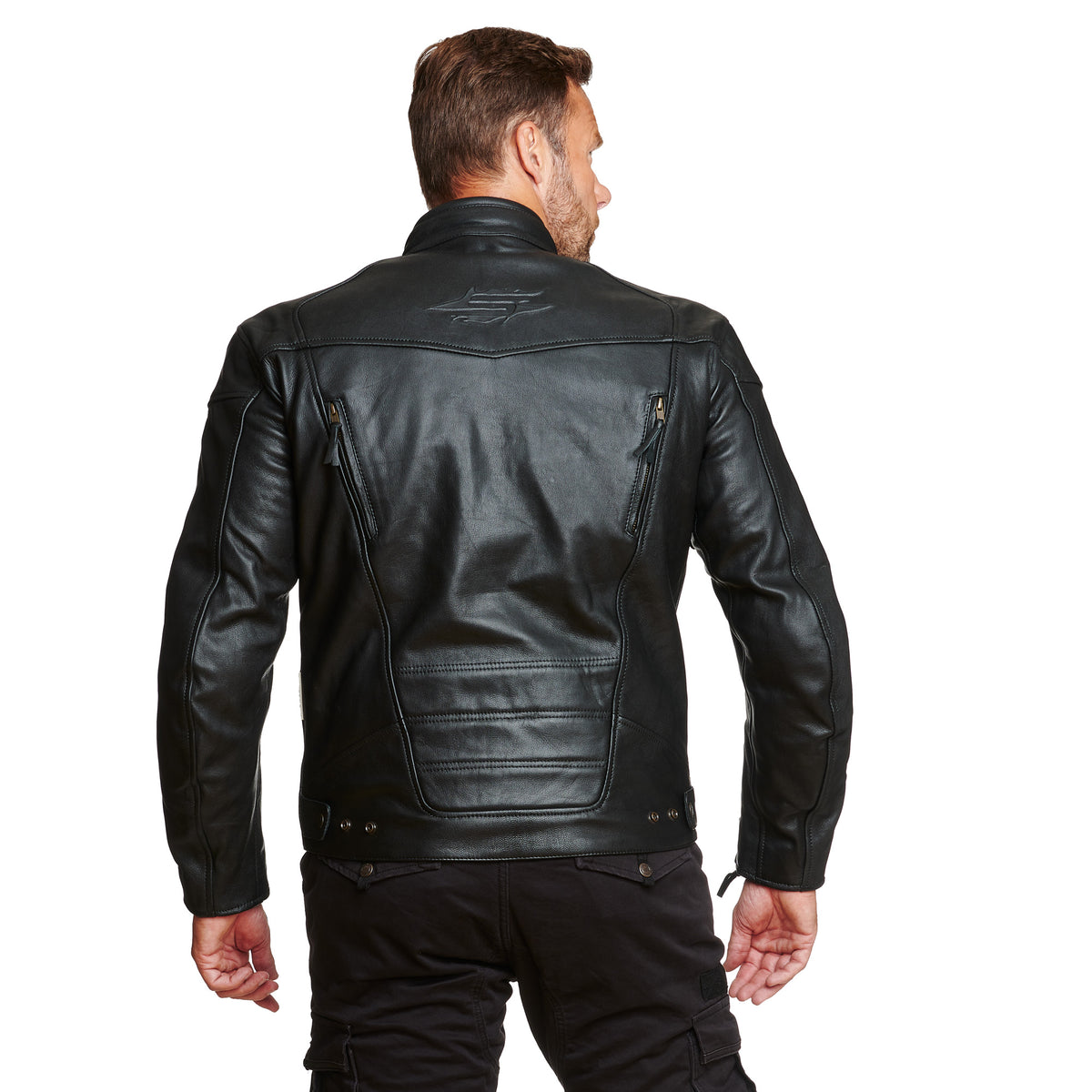 Sweep Eagle leatherjacket, black