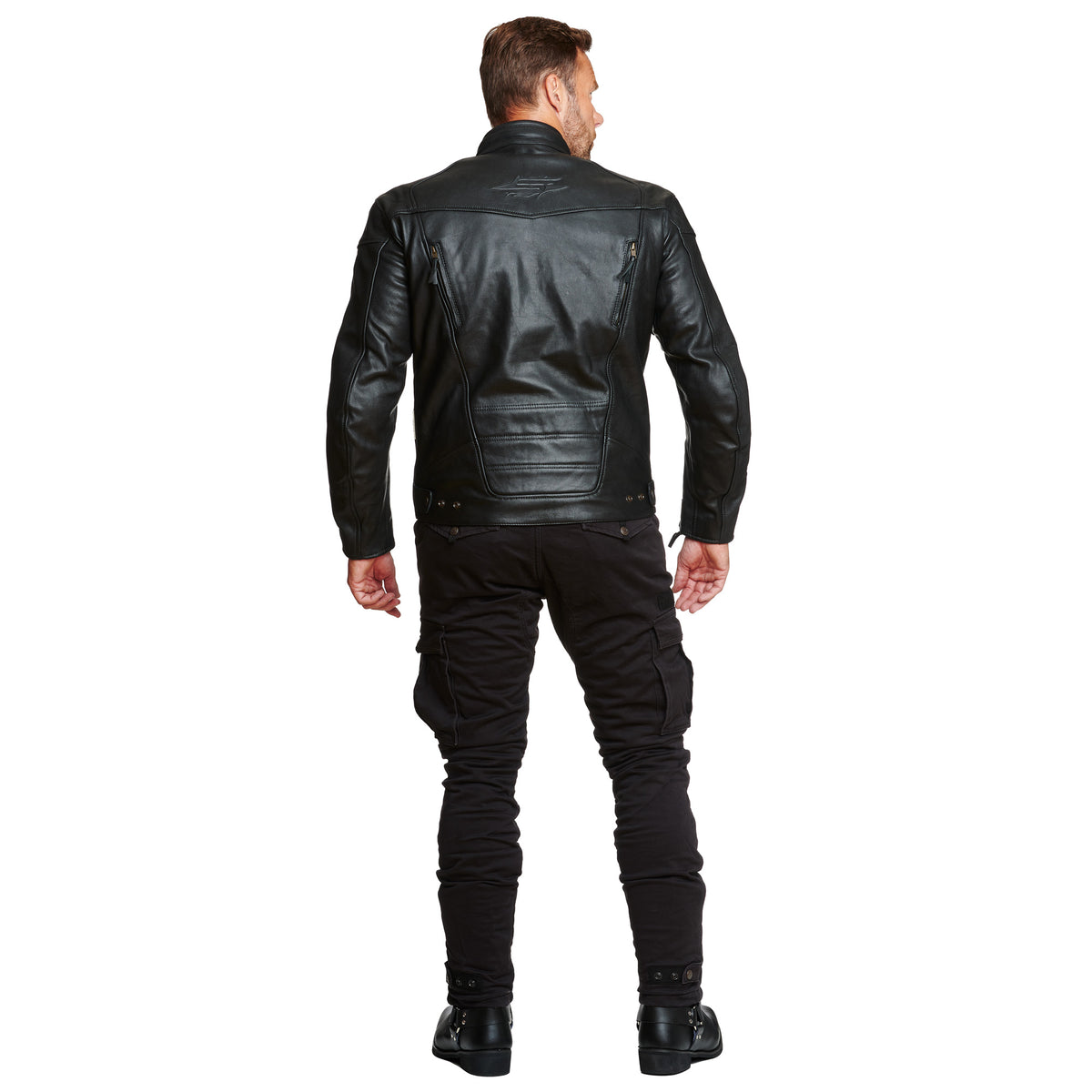 Sweep Eagle leatherjacket, black