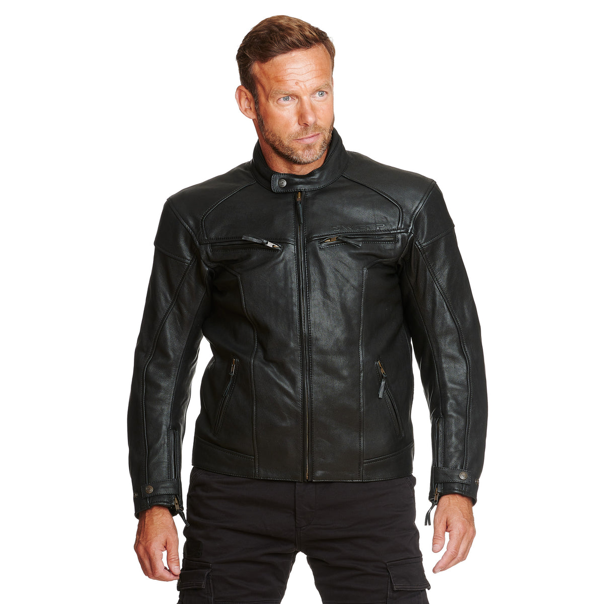 Sweep Eagle leatherjacket, black