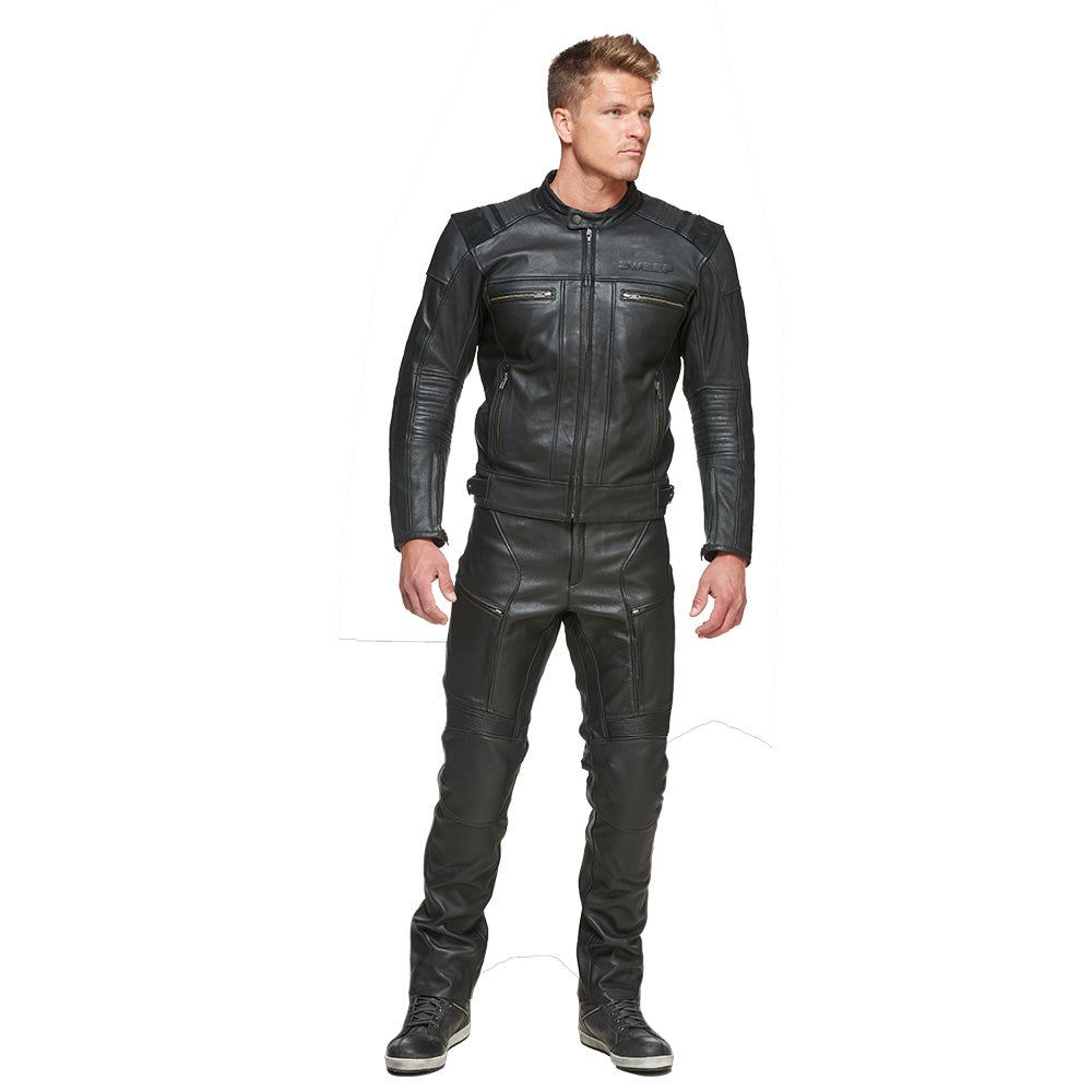 Sweep Ragnar leatherjacket, black