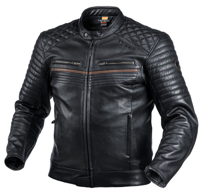 Sweep Scrambler leather jacket, black/brown