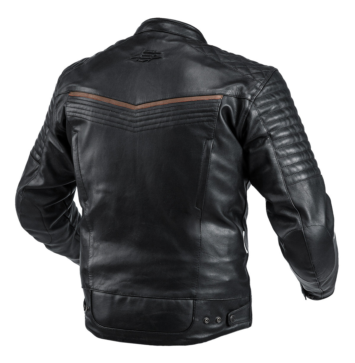 Sweep Scrambler leather jacket, black/brown