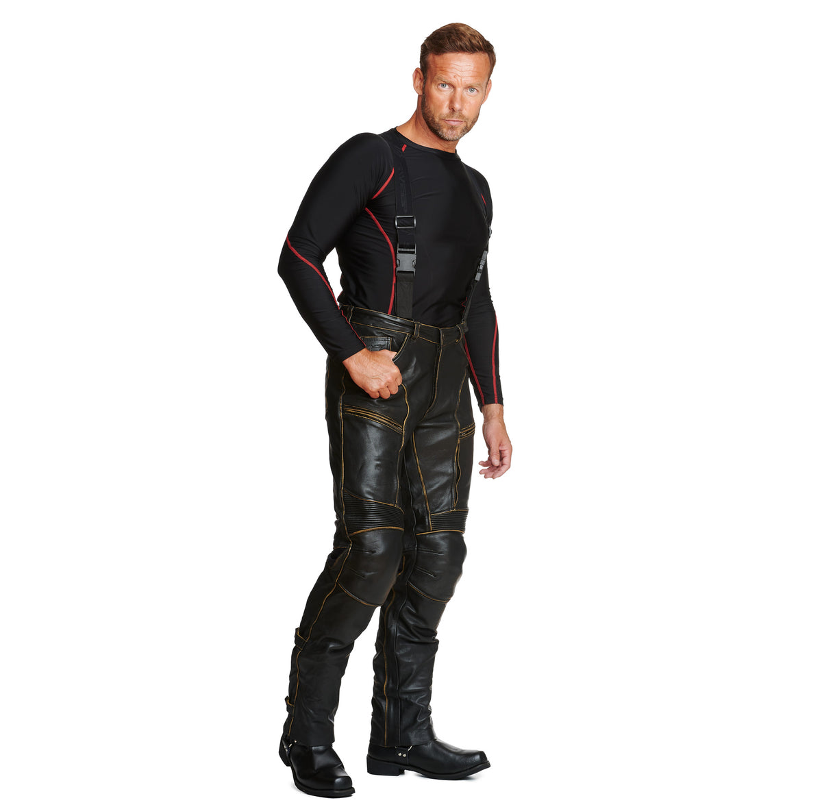 Sweep Ragnar leather pant, antique