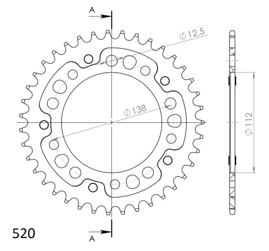 Supersprox Stealth takaratas Black 1303-RST-39-0