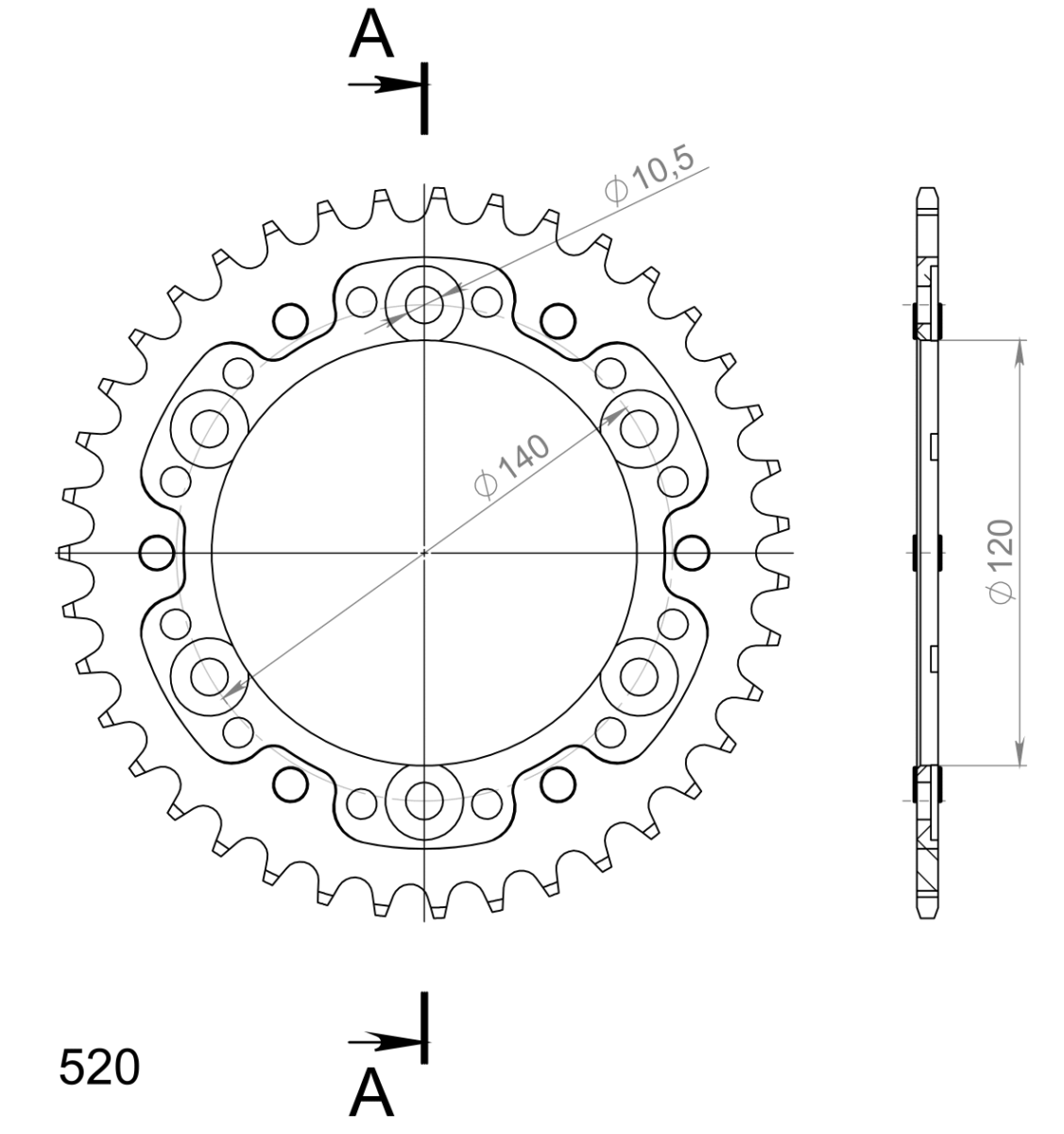 Supersprox Stealth takaratas Black 1490-RST-39-0
