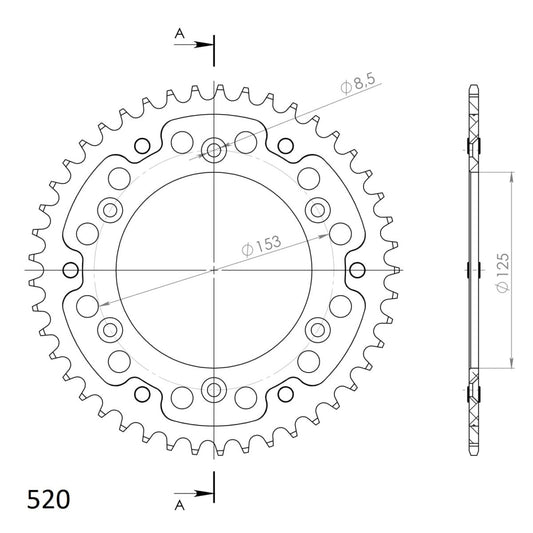 Supersprox Stealth takaratas Black 210-RST-44-0