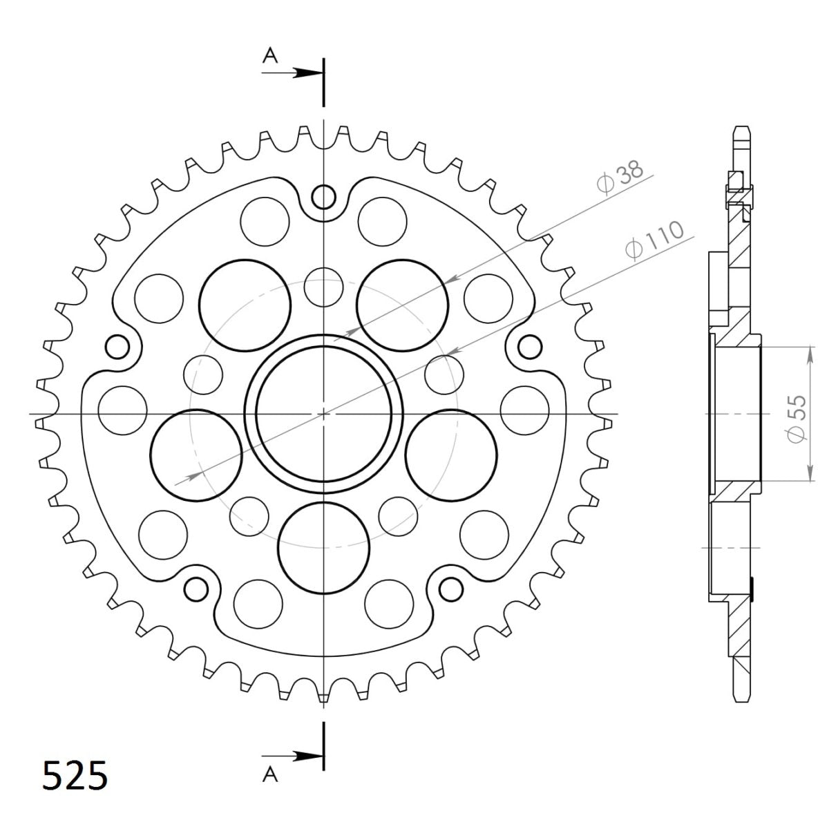 Supersprox Stealth takaratas Silver 736-525-RST-44-8