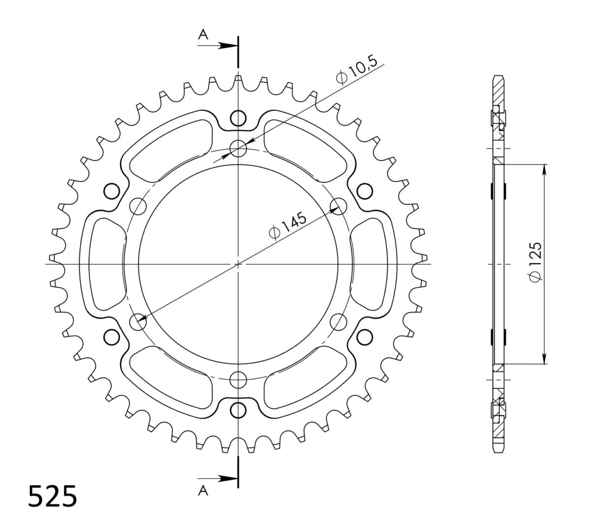 Supersprox Stealth takaratas Black 867-RST-45-0
