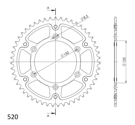 Supersprox Stealth takaratas Silver 990-RST-51-8