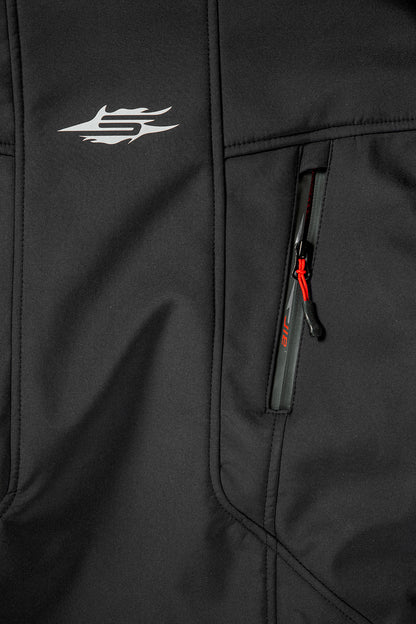 Sweep Flawless naisten softshell ajotakki, musta/puna