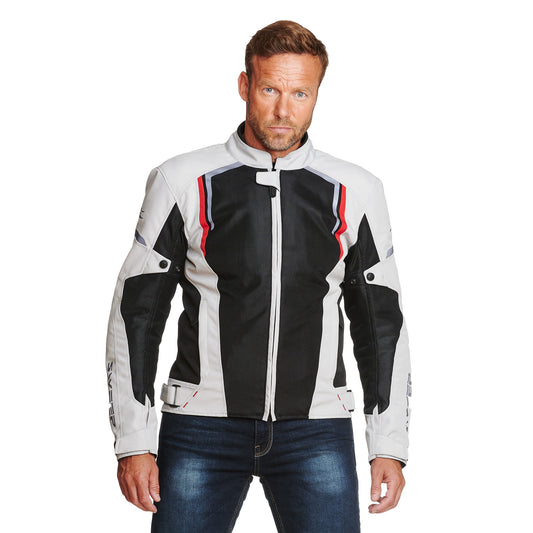 Sweep Mojave summer + waterproof mc jacket, black/ivory/red
