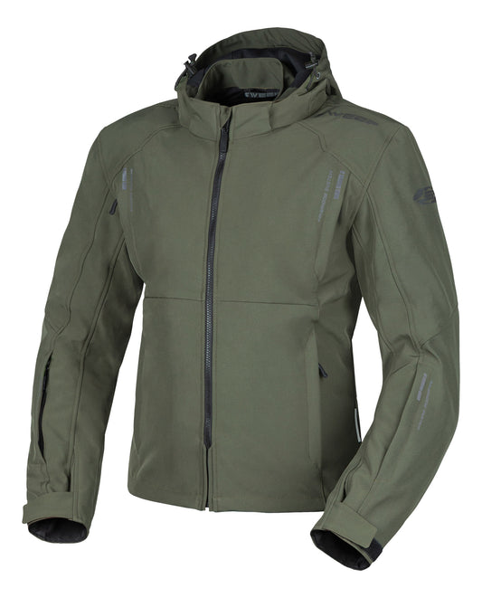 Sweep Suburb lightweight softshell mc jacket, olive green