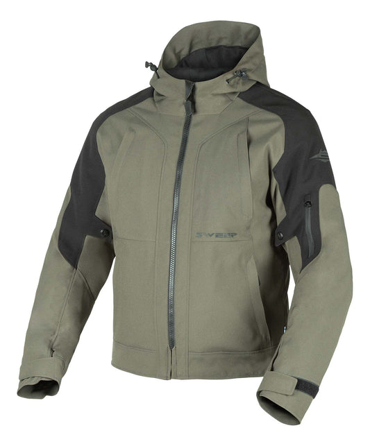 Sweep X-City waterproof mc jacket, black/olive