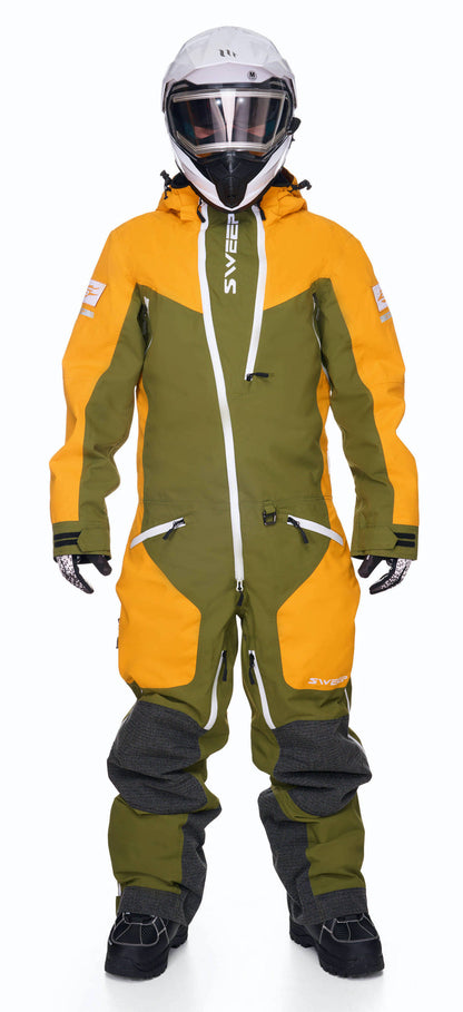 Sweep Peak Light Monosuit, olive green/orange