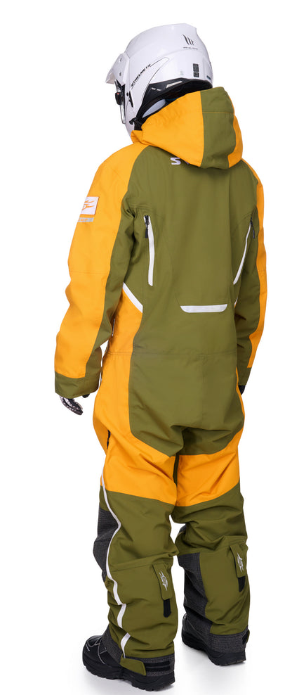 Sweep Peak Light Monosuit, olive green/orange