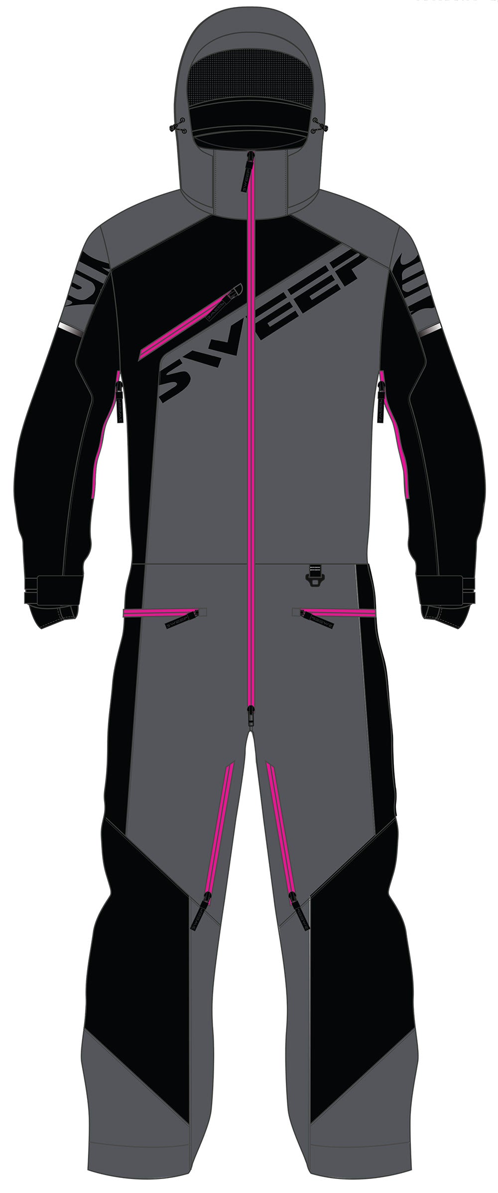 Sweep Razor Light ladies monosuit, black/grey/pink