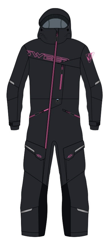 Sweep Snowcore Evo 2.0 kids snowmobile suit, black/pink
